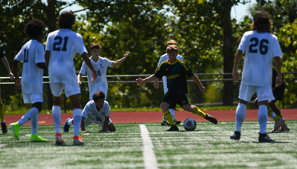 Rock Bridge midfielder Preston Fancher scores in the 63rd minute
